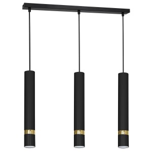 żyrandol Reno black/gold 3