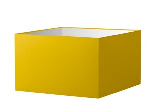 Abażur żółty kwadrat o średnicy 15 cm