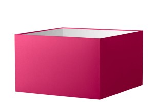 Abażur różowy kwadrat o średnicy 15 cm
