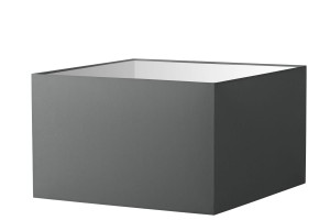 Abażur ciemno szary kwadrat o średnicy 15 cm