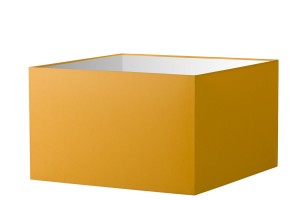 Abażur żółty kwadrat o średnicy 25 cm