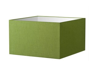 Abażur zielony len kwadrat o średnicy 25 cm