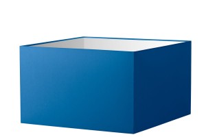 Abażur niebieski kwadrat o średnicy 40 cm