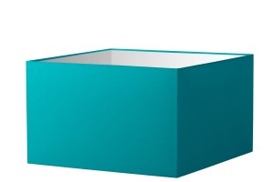 Abażur niebieski kwadrat o średnicy 40 cm