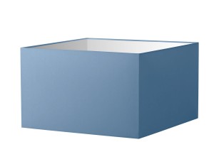 Abażur niebieski kwadrat o średnicy 40 cm