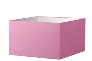 Abażur różowy kwadrat o średnicy 40 cm