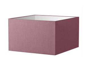 Abażur różowy len kwadrat o średnicy 40 cm