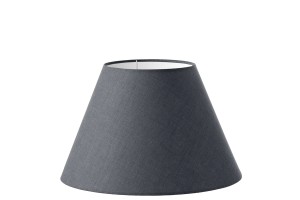 Abażur ciemno szary len stożek 'S' o średnicy 20 cm