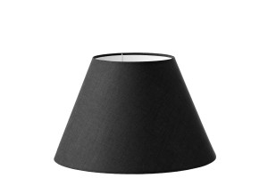 Abażur czarny len stożek 'S' o średnicy 20 cm