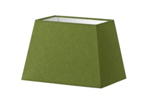 Abażur zielony len trapez o średnicy 35 cm