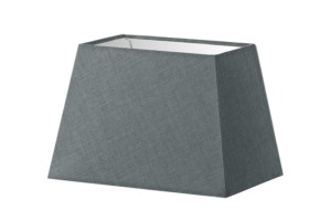 Abażur jasno szary len trapez o średnicy 35 cm
