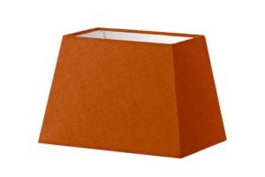 Abażur pomarańczowy len trapez o średnicy 35 cm