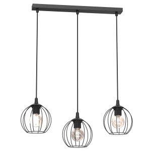 żyrandol Laps, line bar 500mm, wire shade round, 3xE27