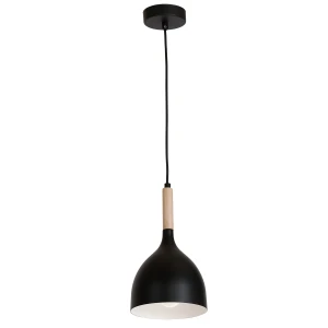 żyrandol Noak black/natural wood 1