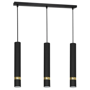 żyrandol Reno black/gold 3