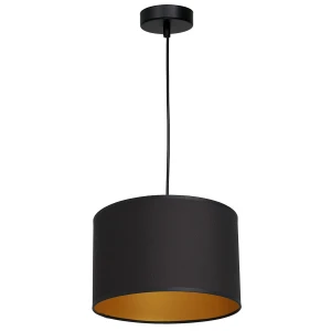 żyrandol Arden black, cylinder shade dia 250, h 170 black/gold 1