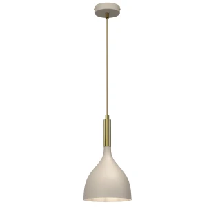 żyrandol Noak beige/shiny gold 1xE27