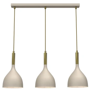 żyrandol line bar 600 mm Noak beige/shiny gold 3xE27