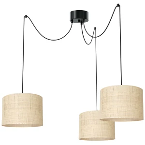 żyrandol Spindel Rattan dia 250 black/gold 3