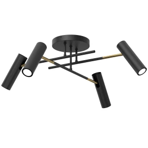 plafon prosty Axion black/gold 4xGU10
