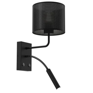 kinkiet Loft shade G9+E27 black, cylinder shade dia 180, h 150 black 2