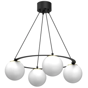 żyrandol Ballo round black/gold 4xE27