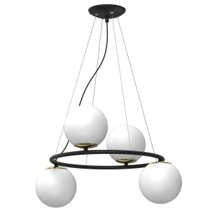 żyrandol Bolti round black/gold 4xE27