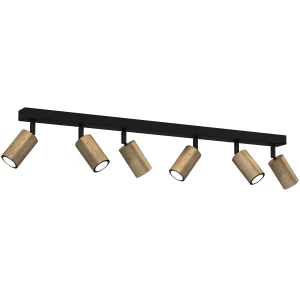 spot Nise line bar 900 black/wood 6xGU10