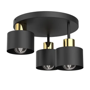 plafon Parkla klosz metal black/gold 3xE27