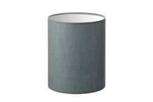 Abażur jasno szary len walec o średnicy 15 cm