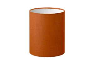 Abażur pomarańczowy len walec o średnicy 15 cm