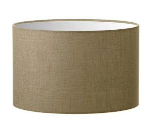 Abażur brązowy len walec o średnicy 28 cm
