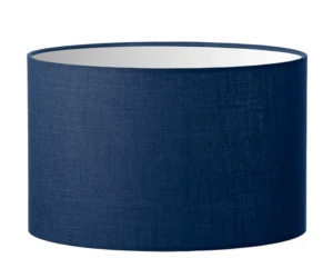 Abażur granatowy len walec o średnicy 40 cm