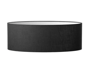 Abażur czarny len walec o średnicy 60 cm