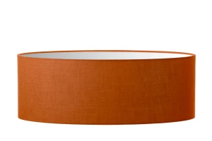 Abażur pomarańczowy len walec o średnicy 60 cm