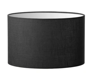Abażur czarny len walec o średnicy 20 cm