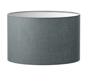 Abażur jasno szary len walec o średnicy 20 cm