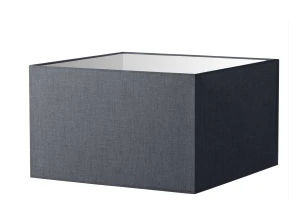 Abażur ciemno szary len kwadrat o średnicy 15 cm