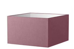 Abażur różowy len kwadrat o średnicy 15 cm
