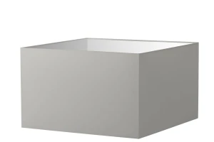 Abażur jasno szary kwadrat o średnicy 25 cm
