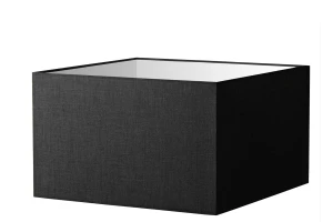 Abażur czarny len kwadrat o średnicy 40 cm