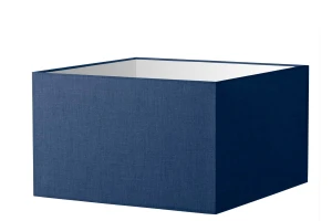 Abażur granatowy len kwadrat o średnicy 40 cm