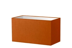 Abażur pomarańczowy len prostokąt o średnicy 40 cm