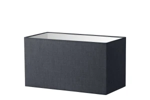 Abażur ciemno szary len prostokąt o średnicy 60 cm