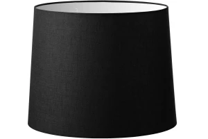 Abażur czarny len stożek 'R' o średnicy 35 cm