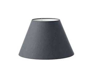 Abażur ciemno szary len stożek 'S' o średnicy 30 cm