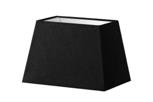 Abażur czarny len trapez o średnicy 40 cm