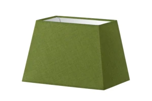 Abażur zielony len trapez o średnicy 40 cm