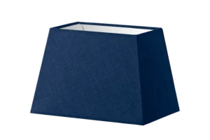 Abażur granatowy len trapez o średnicy 40 cm